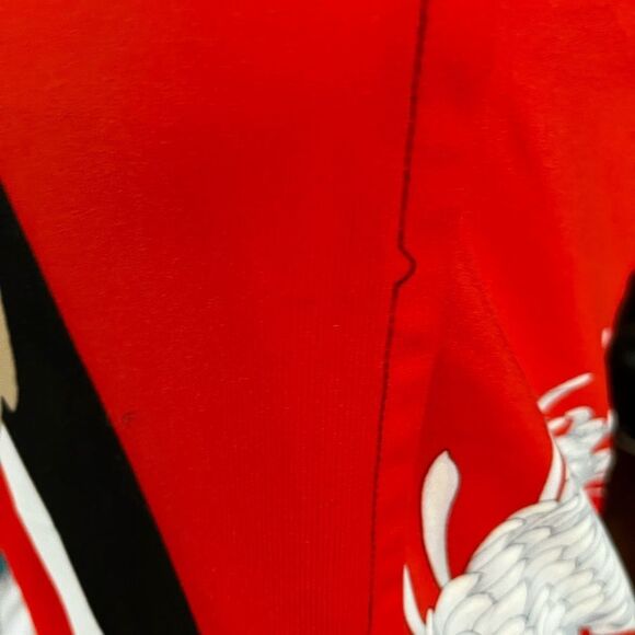 VTG 70s Red & Black Floral Malihini Hawaiian Beach Sarong Halter Maxi Wrap Dress - Picture 7 of 9